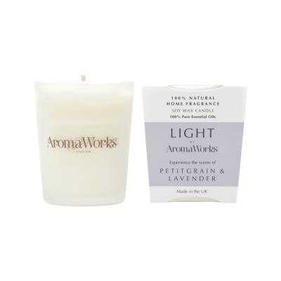 AromaWorks Light Candle Petitgrain & Lavender Small 75g